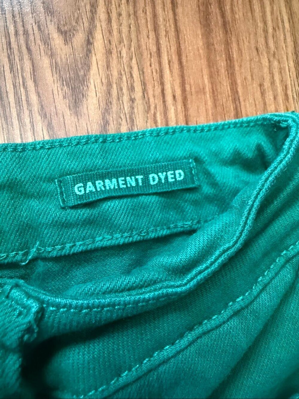 Judy Blue Women's Garment Dyed Raw Hem Cropped Wide Leg Jeans Kelly Green 3/26 - Picture 5 of 9
